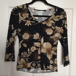 2 FOR $10! Polyester Floral Dressbarn shirt